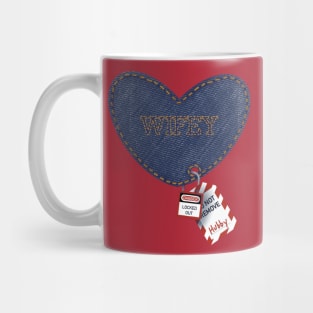 Romantic Wifey Hubby Electrician Lockout Tagout Heart Mug